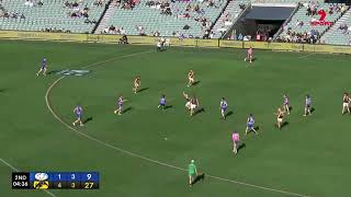 Prelim Final Hostplus SANFL Snapshot  Centrals Isaiah Dudley snaps over shoulder [upl. by Ranit]