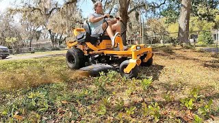 Mowing Saplings and Mulching Leaves [upl. by Aerdnahc]