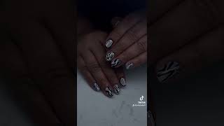 Soft Gel 🪩nailbuildinggel nailart naildesign softgelnails gelmanicure ring nailtutorial 🪩🖤 [upl. by Ael]