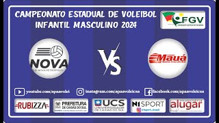 CAMPEONATO ESTADUAL DE VOLEIBOL INFANTIL MASCULINO  VOLEI NOVA x MAUA [upl. by Adiaz]