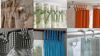 stylish curtain stitching and styling idea easy and beautiful curtains design [upl. by Dove177]