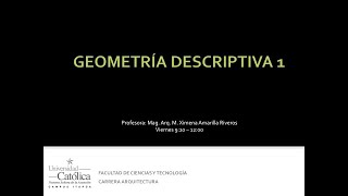 Geometría Descriptiva 1  Clase 1419junio [upl. by Akiria180]