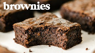 The Perfect BROWNIE  How to Make FUDGY CracklyTop Brownies [upl. by Dnomaid438]