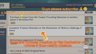 Trounce Domains or the dominator of wolves challenge 3 times weekly mission  Genshin Impact [upl. by Lathrop]