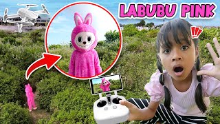 GAK NYANGKA DRONE MENANGKAP LABUBU PINK BERKELIARAN DI TENGAH HUTAN AYO KITA TANGKAP [upl. by Naor]