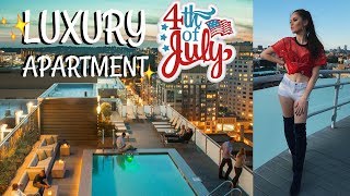 LUXURY 4TH OF JULY APARTMENT PARTY VLOG [upl. by Ardelis931]