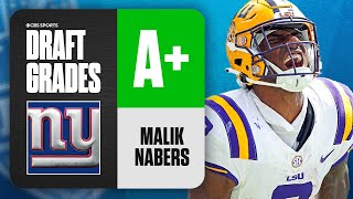 2024 NFL Draft Grades Giants select Malik Nabers No 6 Overall  CBS Sports [upl. by Hezekiah]