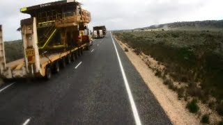 How to Overtake a 155 Ton Wide Load with a 80 Ton Roadtrain [upl. by Libby]