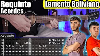 Lamento Boliviano  Eslabón Armado  Requinto y Acordes  Tutorial  Como tocar en Guitarra Con TABS [upl. by Arik]