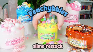 Relaxing ASMR  NEW SLIME Peachybbies Restock [upl. by Eibo507]