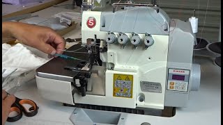 Singer 351G Industrial Serger Overlocker  Set Up Procedure [upl. by Grindle934]