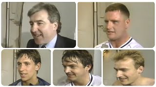 FA Cup Semi Final 1991 Post Match Interviews  Venables Gascoigne Lineker Mabbutt amp Thorstvedt [upl. by Rimidalg]