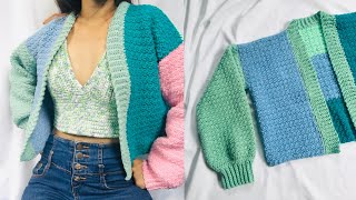 CROCHET CARDIGAN TUTORIAL  for all sizes [upl. by Dogs]