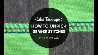 How to Unpick Serger Stitches  THE EASIEST WAY [upl. by Trebla]