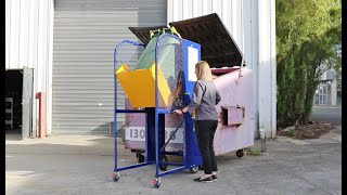 Liftmaster Ecolift bin lifter demonstration  Empty wheelie bins with ease  Safe waste management [upl. by Anthea507]