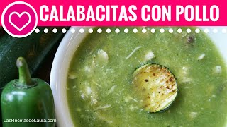 Caldo de Pollo con Calabacitas  Comidas saludables  Receta fácil [upl. by Airemaj]