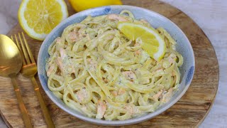 Cremige Nudeln mit Lachs Zitrone I Ich liebe dieses Rezept con ganzem Herzen D [upl. by Acsehcnarf]