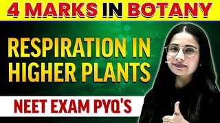 RESPIRATION IN HIGHER PLANTS  4 MARKS In BOTANY  NEET Exam PYQs [upl. by Torruella]