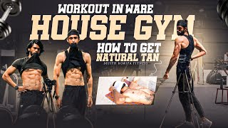 KEEPING IT RAW AND REAL  Workout in WAREHOUSE GYM Getting natural TAN  ROAD TO 1k SUBSCRIBERS [upl. by Sivaj]