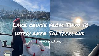 Lake Cruise from THUN to INTERLAKEN SWITZERLAND New Years Day at Interlaken 2023 [upl. by Aynotal]