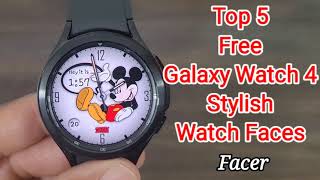 Top 5 Free Galaxy Watch 4 Watch Faces [upl. by Dombrowski]