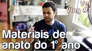 Vet Vlog 1  Materiais de anato do 1º ano [upl. by Enyawed16]