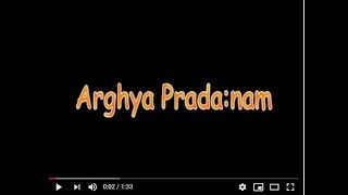 Yajurveda Sandhyavandanam  Arghya Pradanam [upl. by Swehttam523]