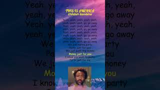 Childish Gambino  This Is America Lyrics shorts [upl. by Yalcrab]