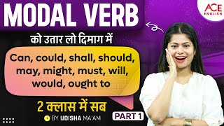 Modal Verbs in English Grammar  Can Could Shall Should Etc  English By Udisha Maam [upl. by Eiramnaej988]