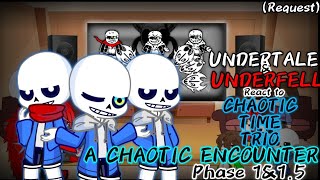 UNDERTALE amp UNDERFELL REACT TO CHAOTIC TIME TRIO quotA CHAOTIC ENCOUNTERquot PHASE 1amp15 REQUEST [upl. by Amalee]