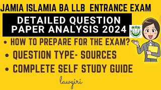 JMI BA LLB entrance exam question paper 2024jamia islamia 5 years llb 2024 analysis paper lawgiri [upl. by Allehcim649]