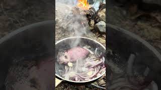 Cooking by the lake nature norway forest [upl. by Ecnaiva]