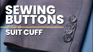 DIY Sew Suit Jacket Sleeve Buttons Ep 68 [upl. by Derby]