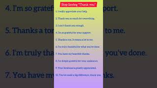 Stop Saying Thank you learnenglish viralshorts [upl. by Annanhoj]