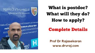 What is postdoc  What will they do  How to apply  Complete details [upl. by Ennovihc227]