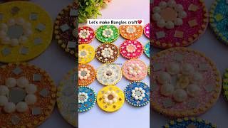 home decoration with bangles without wool paper craft Wall hanging ideasyoutubeshorts shorts diy [upl. by Ietta]