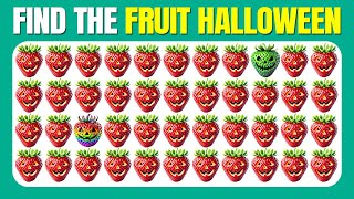 Find the ODD One Out  Fruit Halloween Edition 🎃👻🦇  Easy Medium Hard Emoji Quiz [upl. by Krause]