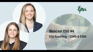 ESG Webcast Folge 4 ESGBerichterstattung  CSRD amp ESRS [upl. by Happy121]