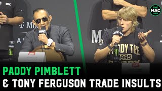 Paddy Pimblett and Tony Ferguson argue “You look like an 8 year oldquot [upl. by Natascha559]