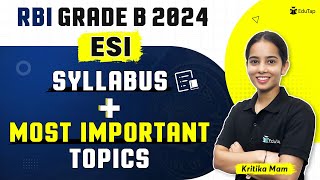 RBI Grade B ESI Preparation Strategy  Economics amp Social Issues Syllabus amp Topics RBI Grade B 2024 [upl. by Jorgensen]