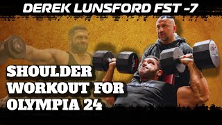 Derek Lunsford FST 7 Shoulders workout  FST 7  Hany Rambod [upl. by Fulton789]