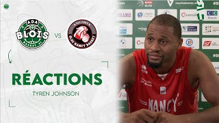 Réactions 🎤  Tyren Johnson  ADA Blois vs SLUC Nancy [upl. by Oetomit]