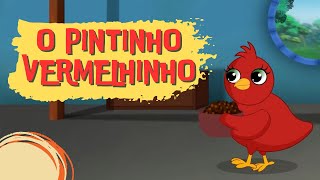 Historinha infantil O Pintinho Vermelhinho  CONTOS DE FADAS  Irmãos Grimm  Educativa [upl. by Boycey]