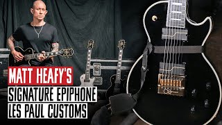 Matt Heafys Signature Epiphone Les Paul Customs amp Dunlop Jazz III Picks [upl. by Cyprus]