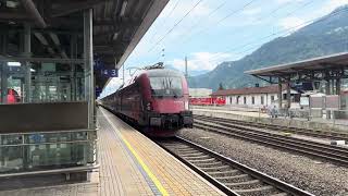 Einfahrt ÖBB RJX 865 “OS 3522 ZSBLZSVIE” Bregenz  Flughafen Wien in Jenbach 08082024 4K HDR [upl. by Oigimer146]