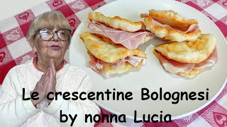 Ricetta delle crescentine raccontata da Nonna Lucia  gnocco fritto  ricetta facile senza strutto [upl. by Ladew]