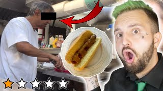 Eating The Worst Reviewed Hot Dog In My City [upl. by Rento]