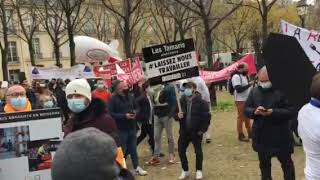 Manifestation  des professionnels de lhôtellerie de la restauration et du tourisme réunis à Paris [upl. by Phenice]