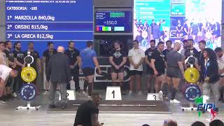 7 GARA NAZIONALE CLASSIC SENIOR MASCHILE DI POWERLIFTING  Cat 105 kg 3° e 4° gruppo [upl. by Molahs]