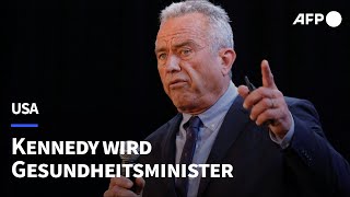 Trump nominiert Robert F Kennedy Jr als Gesundheitsminister  AFP [upl. by Hnilym632]